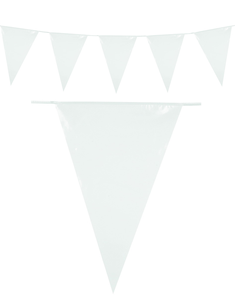 Hvitt Banner med Store Vimpel Flagg 10 meter