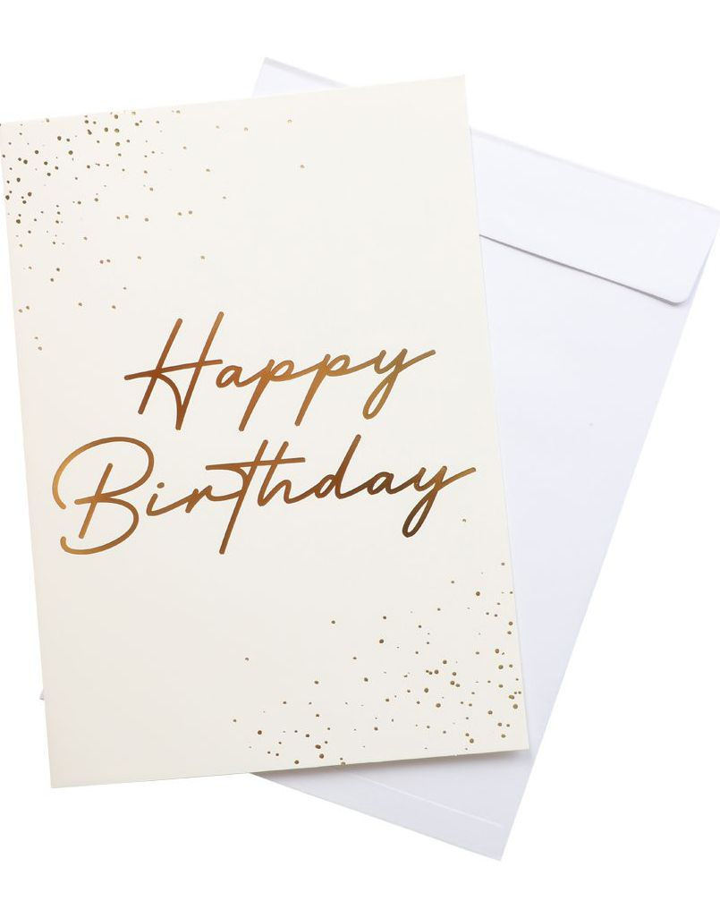 Happy Birthday - Kjempestort Gratulasjonskort med Konvolutt i A4 Format