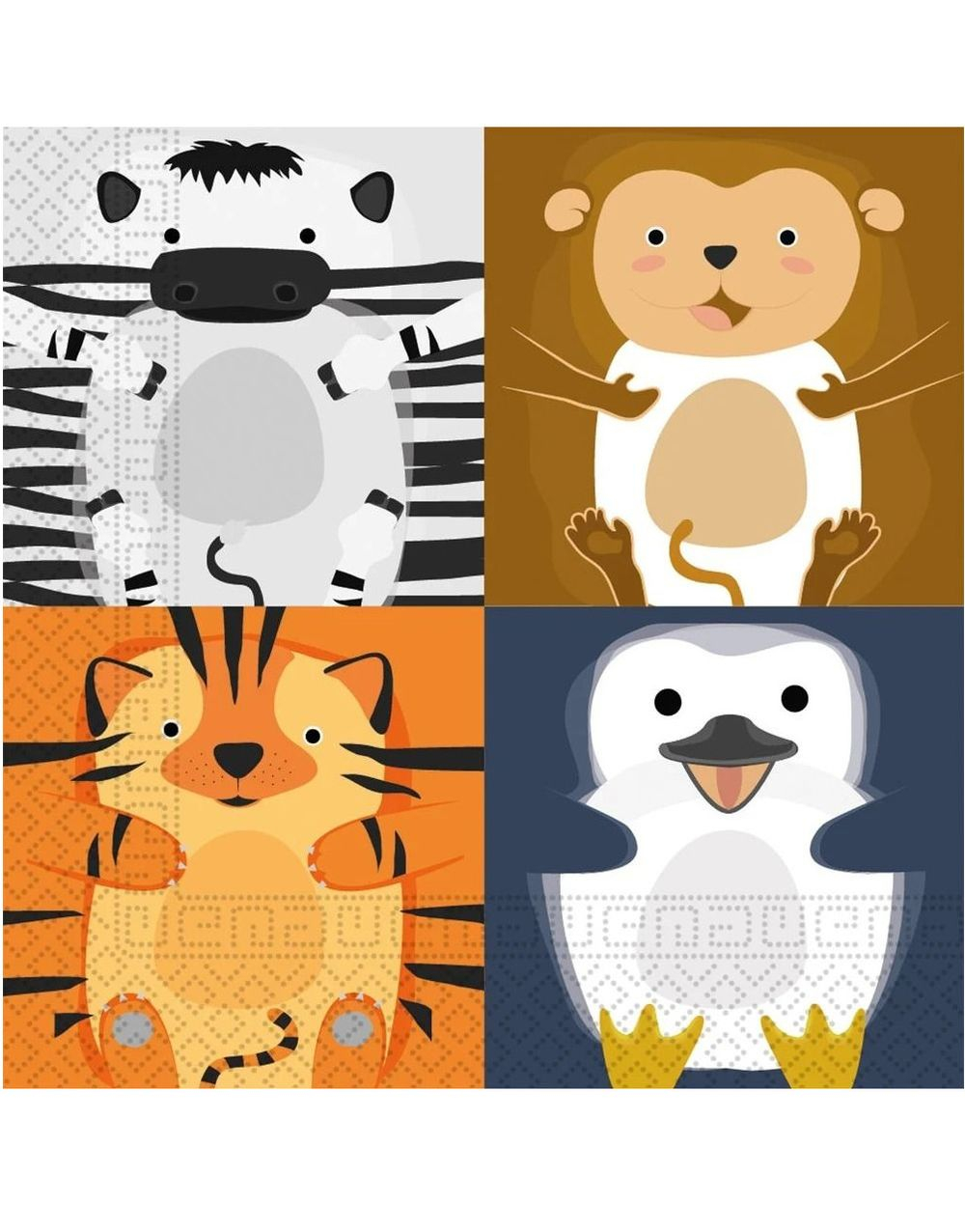 20 stk Dyrevenn Servietter 33x33cm