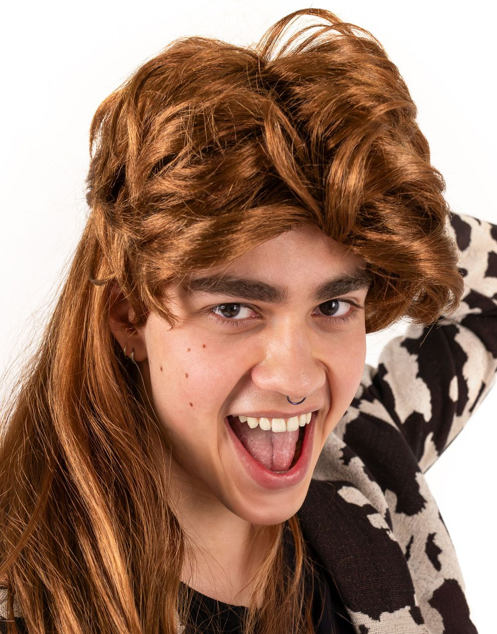 80s Ginger Hockeysveis Parykk