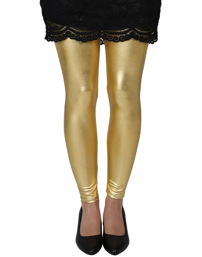 Metallisk Leggings - Gullfarget