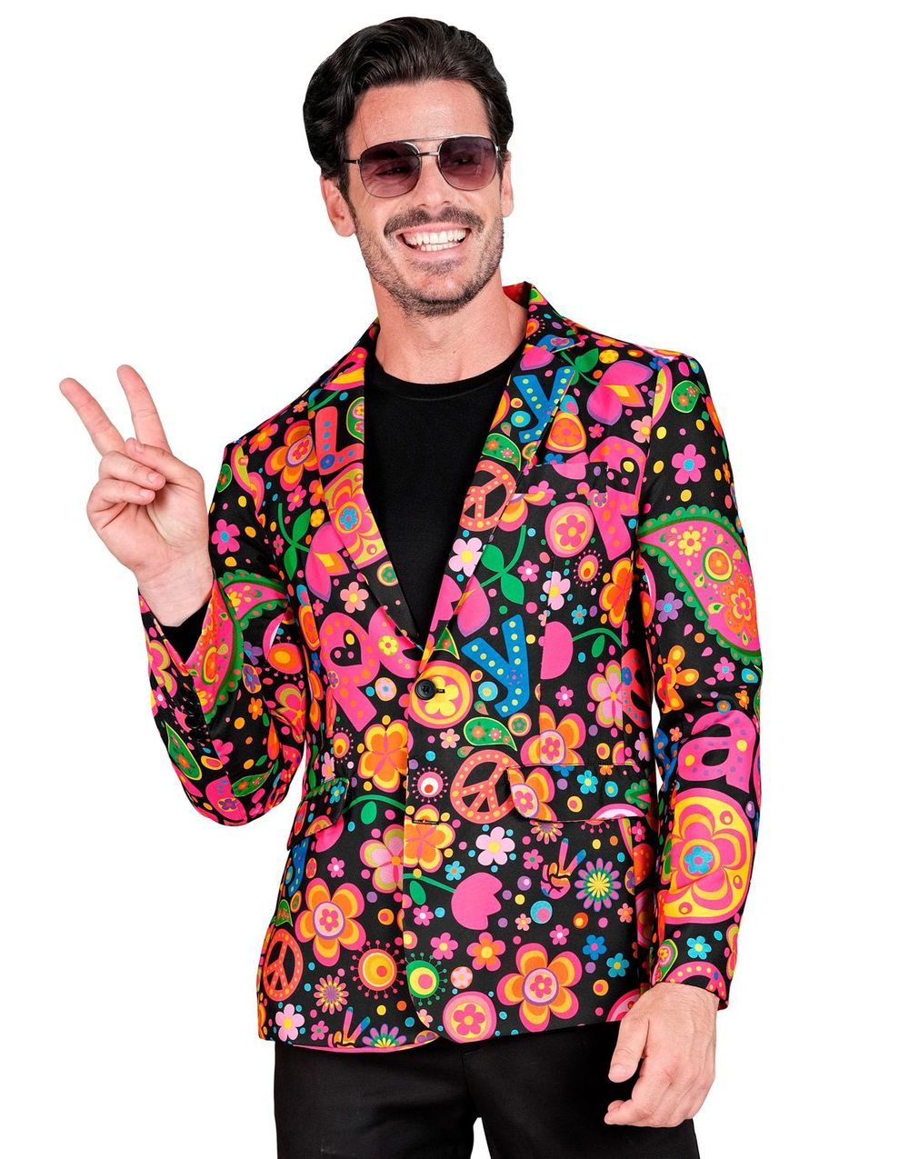 70-Talls UV Glow Hippie Dressjakke