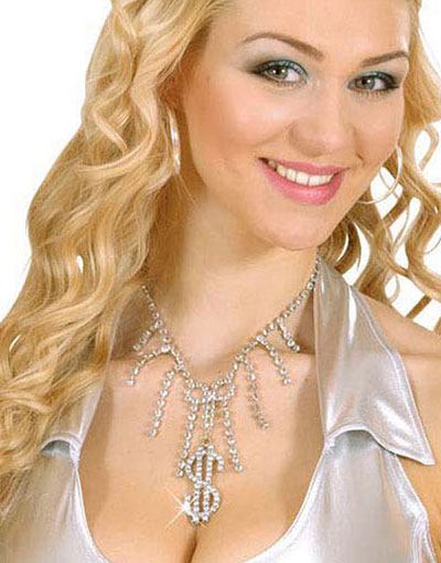 Strass $ Dollar Smykke