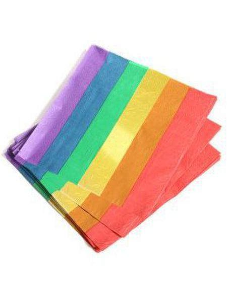 20 stk Regnbueservietter med Gullfolie 33x33 cm - Golden Rainbow