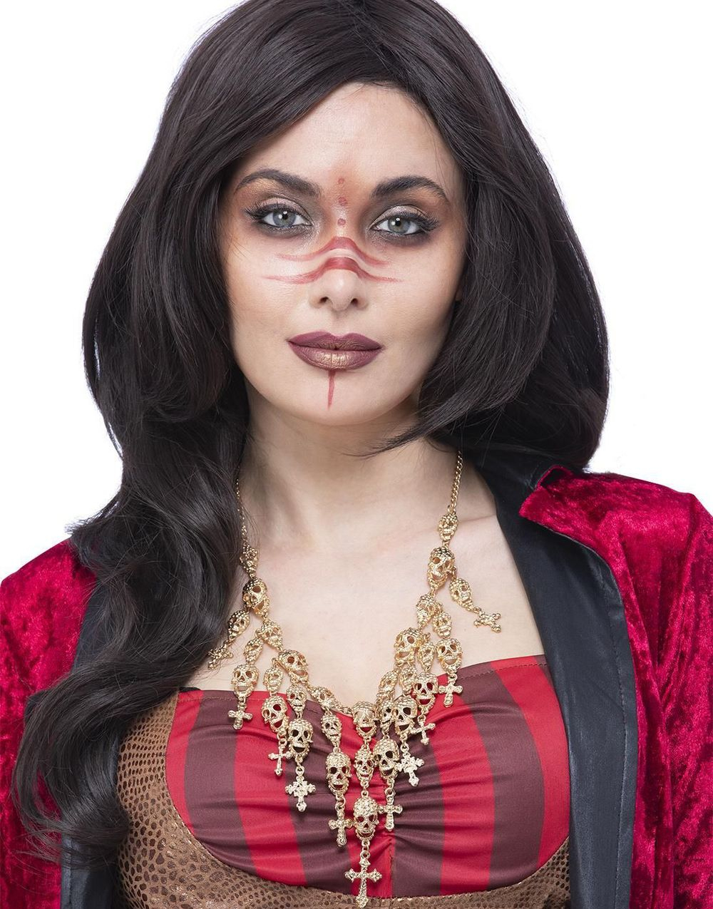 Gullfarget Smykke med Dødninghoder og Kors