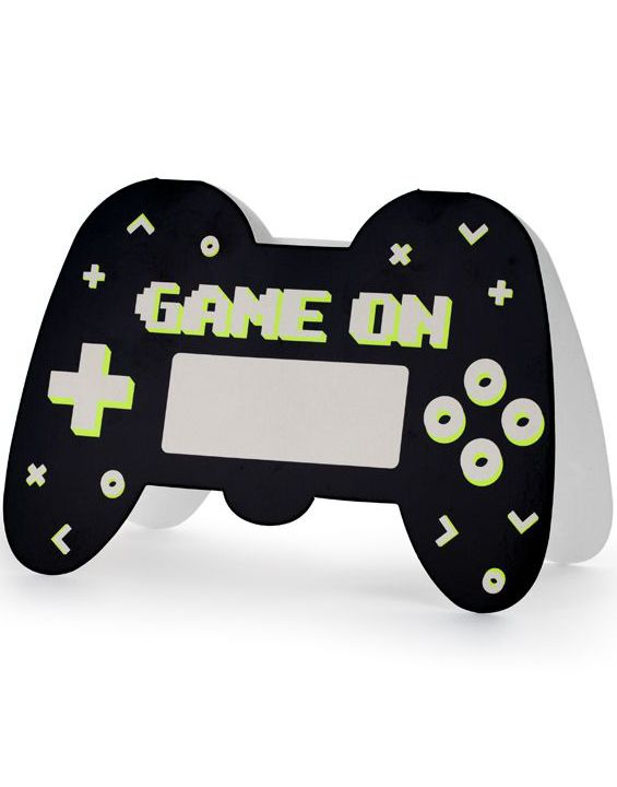 6 stk invitasjoner - Håndkontroll Game On