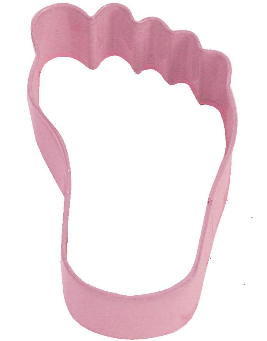 Barnefot Rosa - Kakkeutstikker/Kakeform i Metall 9x6