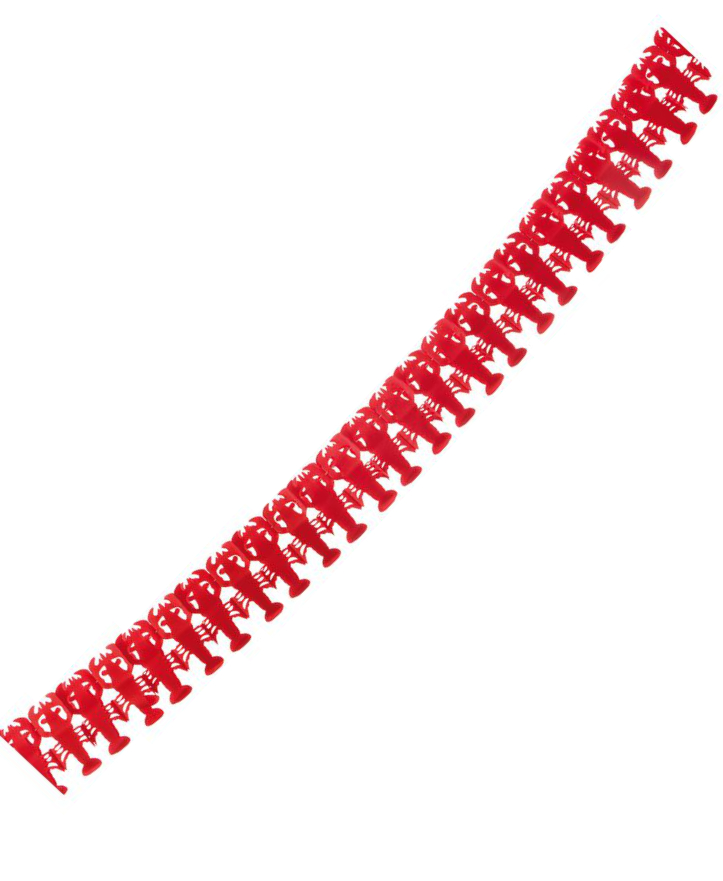 Rødt Girlander 3,6 meter - Krepsefest
