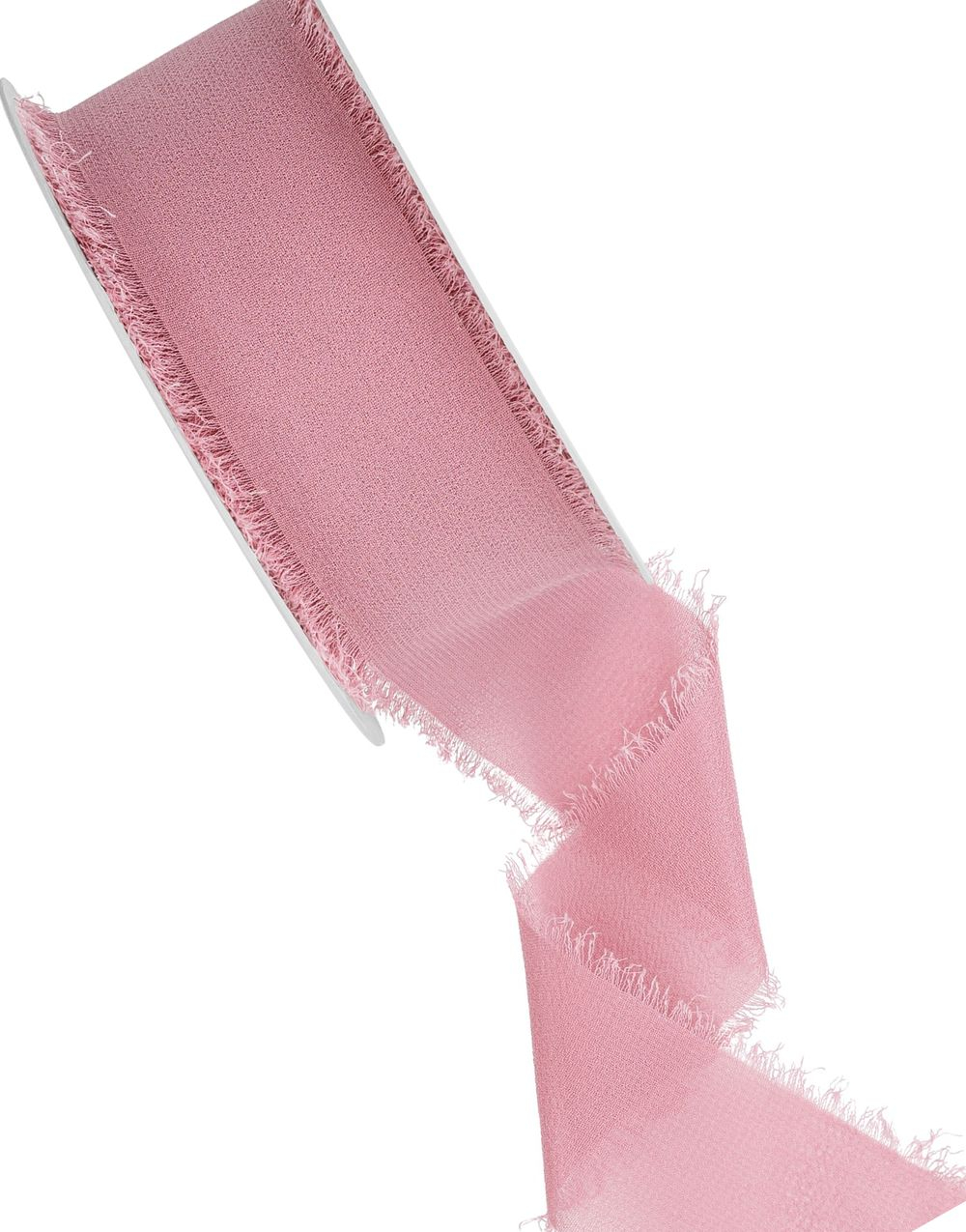 Mørk Støvrosa Chiffonbånd 10 meter x 40 mm