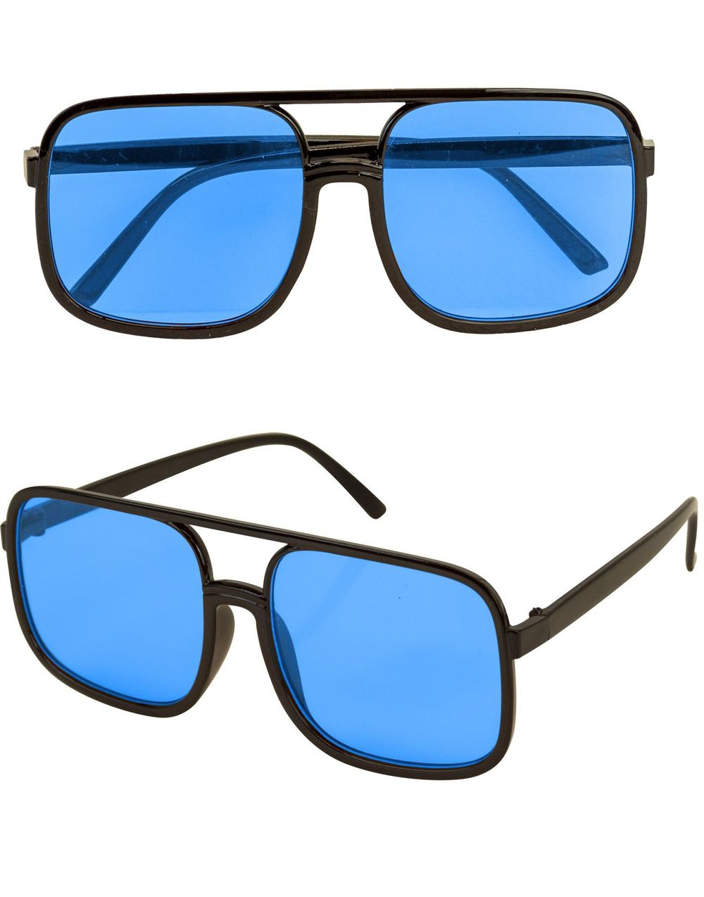 90's Hip Hop Briller med Blått Glass