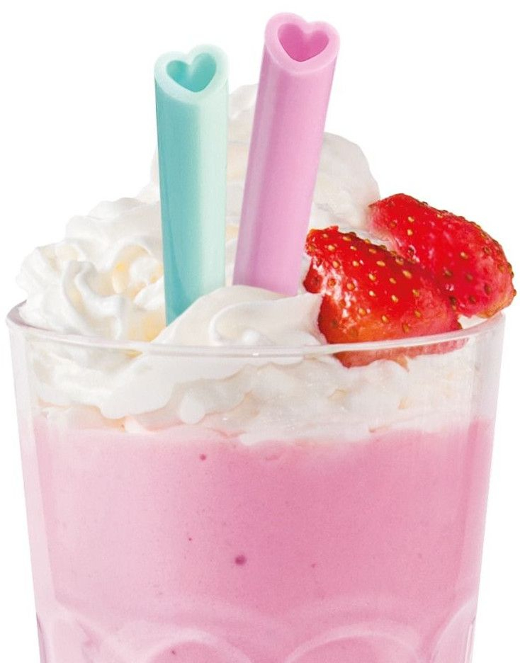 8 stk Gjenbrukbare Silikon Sugerør med Rengjøringsbørste - 20 cm