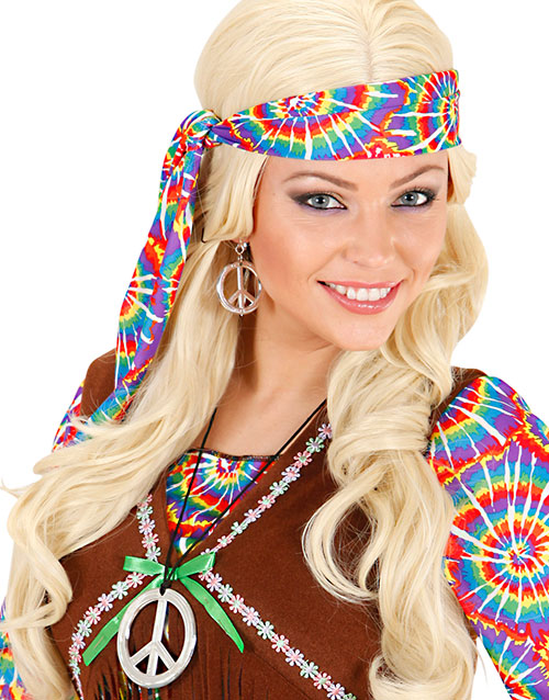 Sølvfarget Hippiesett med Klips-Øredobber og Smykke