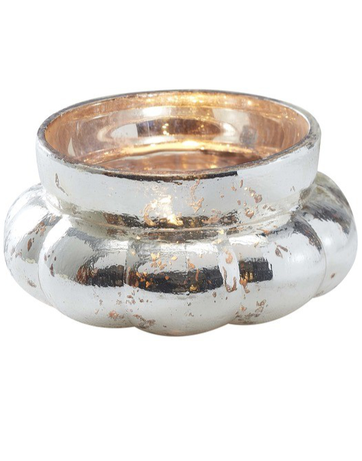 Sølvfarget Vintage Telysholder 10 cm