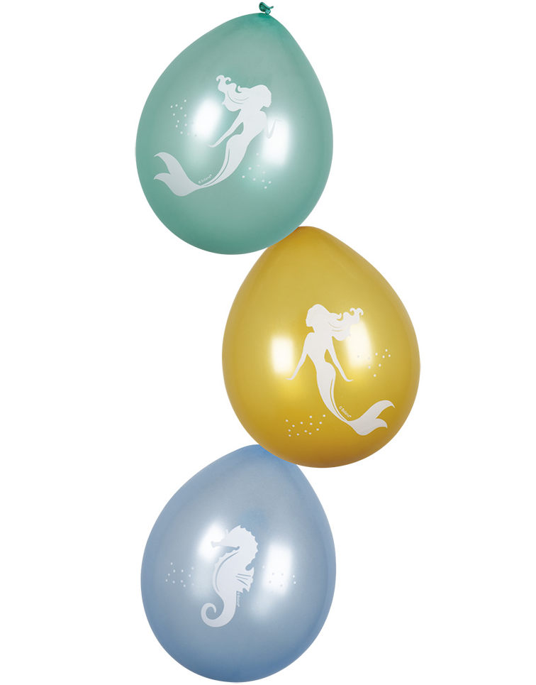 6 stk 25 cm Ballonger - Mermaids