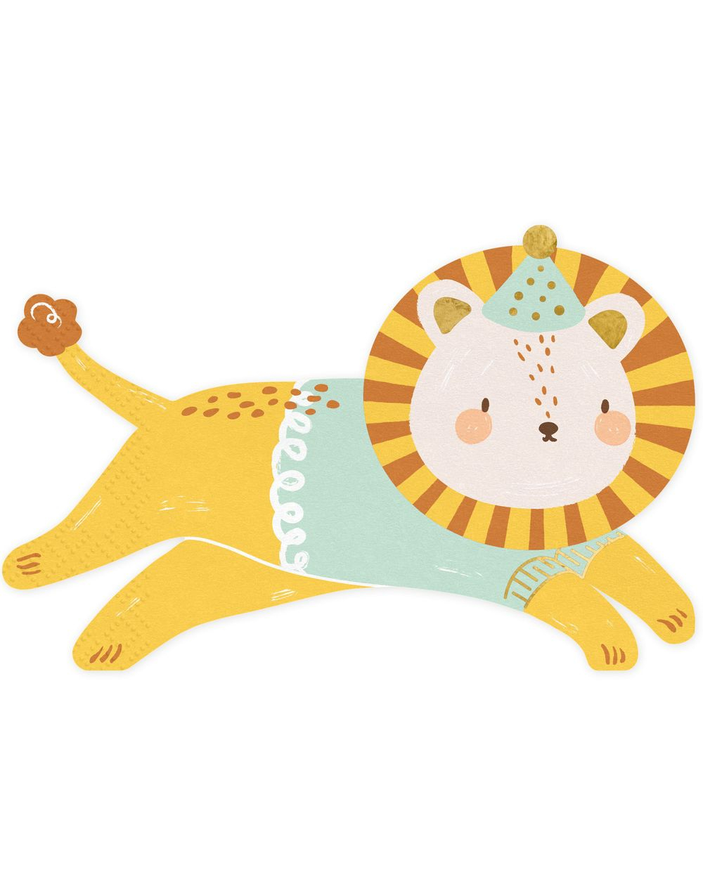 20 stk Søte Løveformede Servietter 32x20 cm