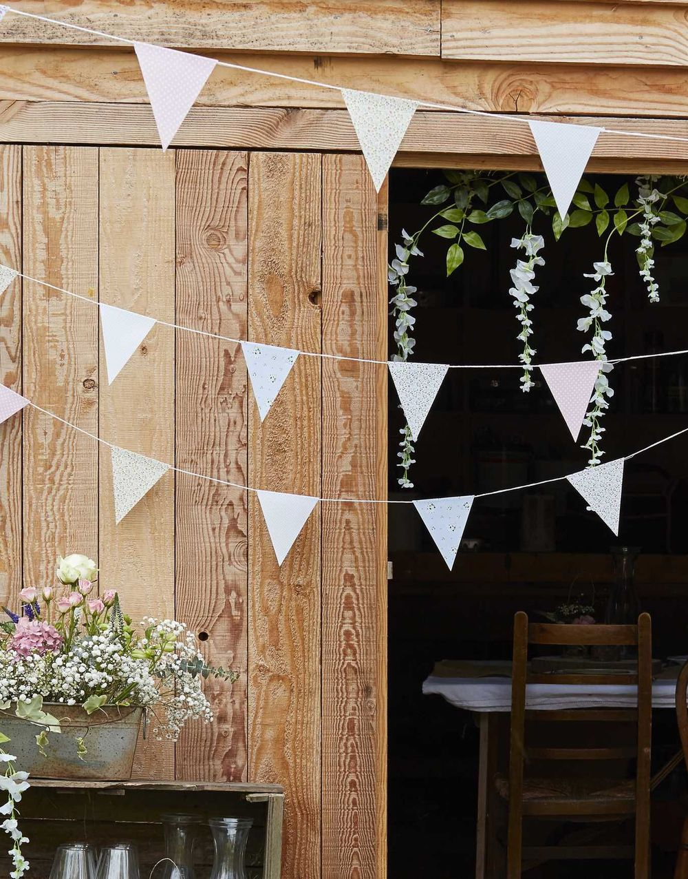10 Meter Banner med Blomstrete Vimpel Flagg