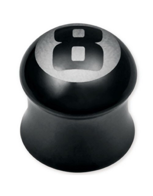 Nr. 8 - Svart Piercing Plugg