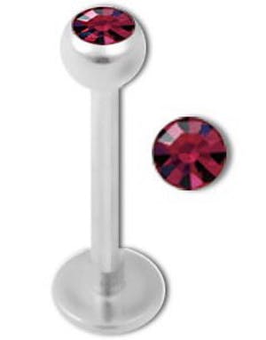 Labret med Mørk Rosa Sten