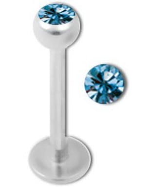 Labret med Lys Blå Sten