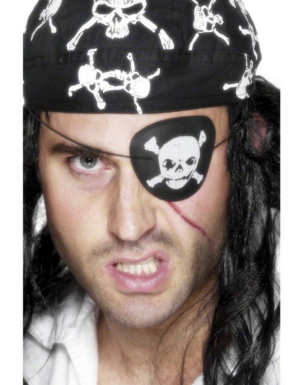 Svart Pirat Patch med Dødninghode