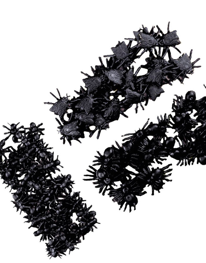 100stk Multipakke med Edderkopper, Maur & Fluer