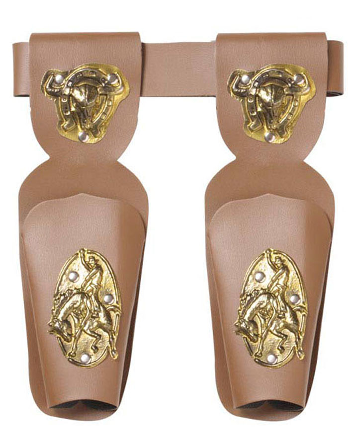 Cowboy Dobbel Pistolhylstre - Brun