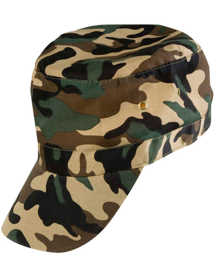 Militærmønstret Caps med Borrelås