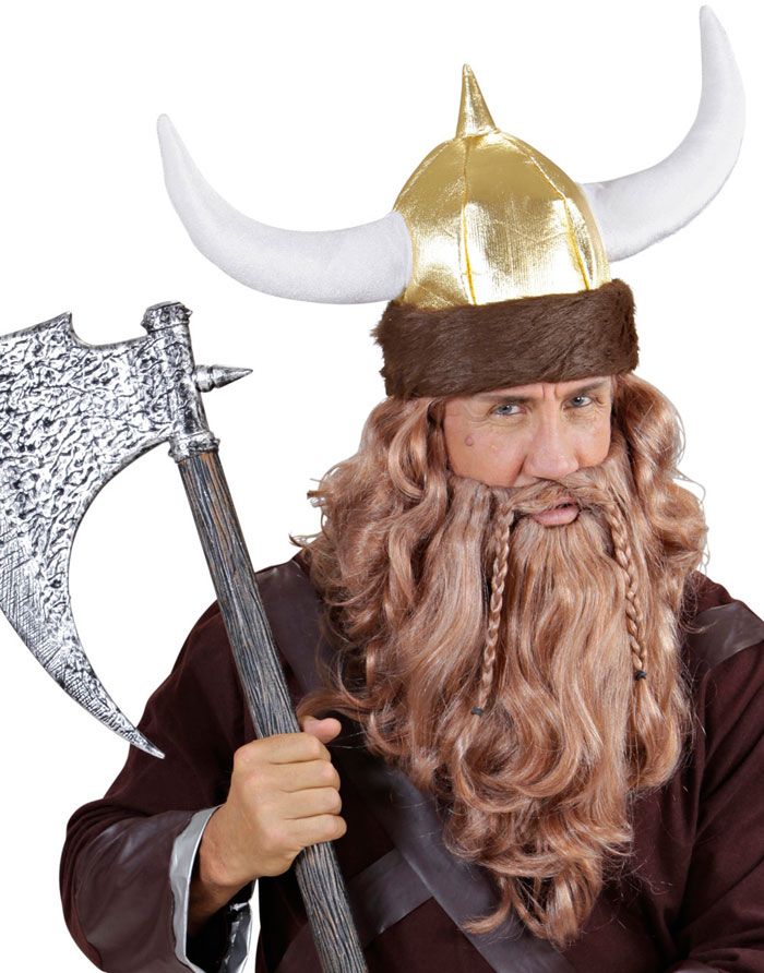 Vikinghatt med Pelskant og Horn