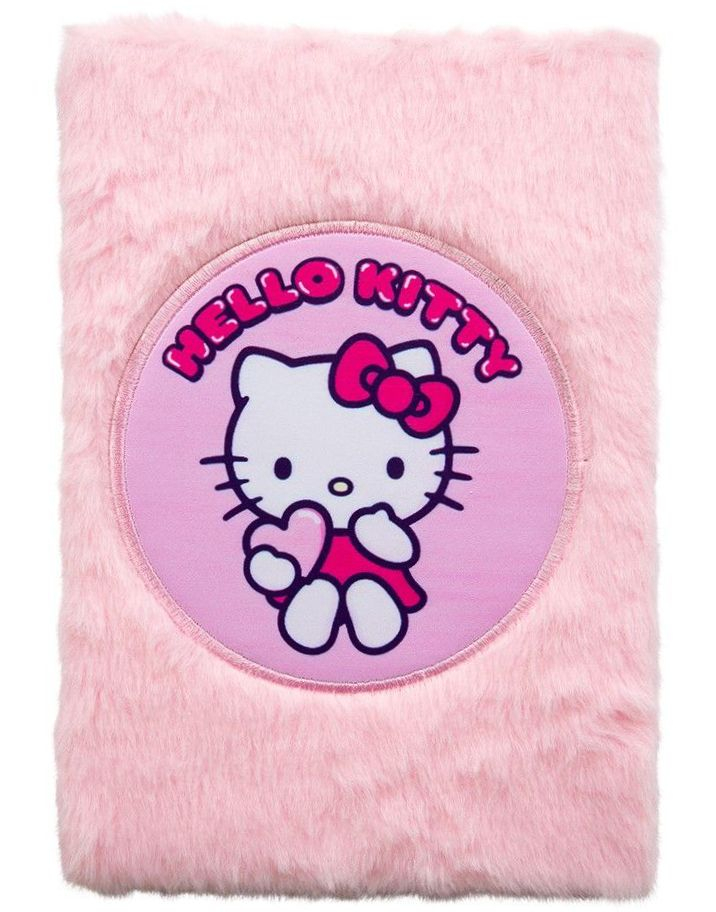 Hello Kitty - Notatbok med Pels - 80 stk A5 Sider