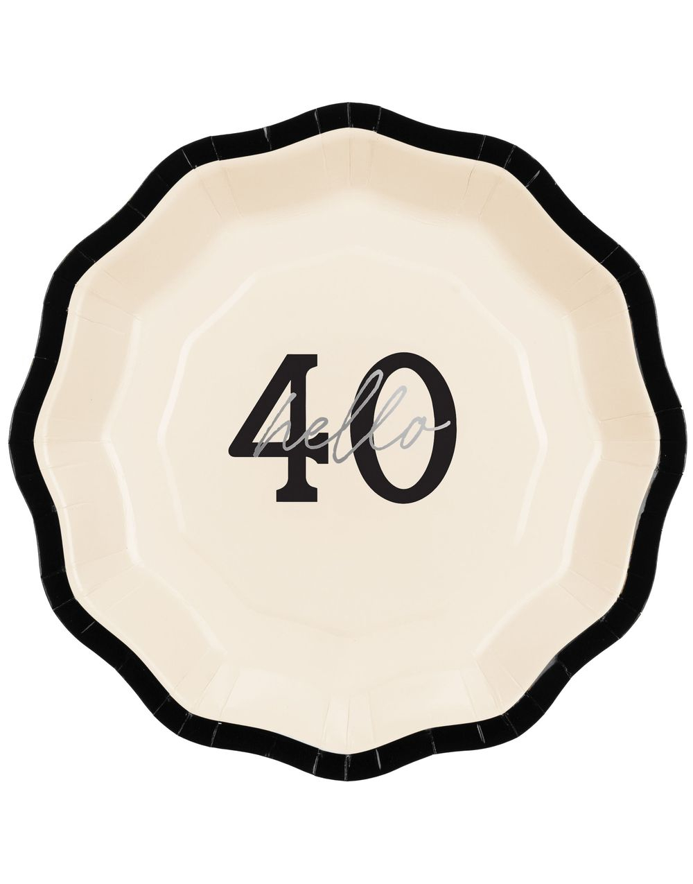 6 stk Papptallerkener 18 cm - Hello 40