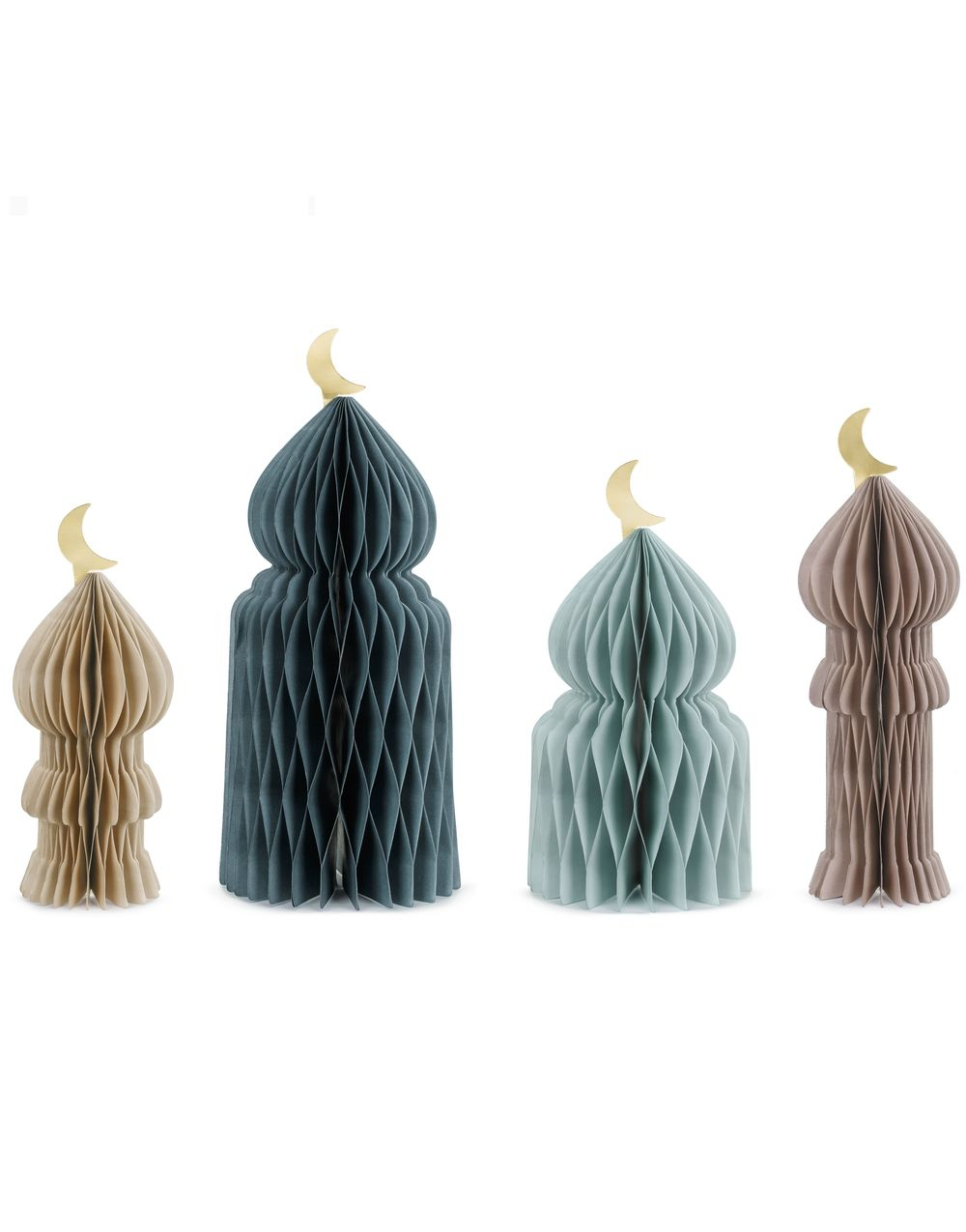 4 stk Honeycomb Borddekorasjoner - Eid Mubarak
