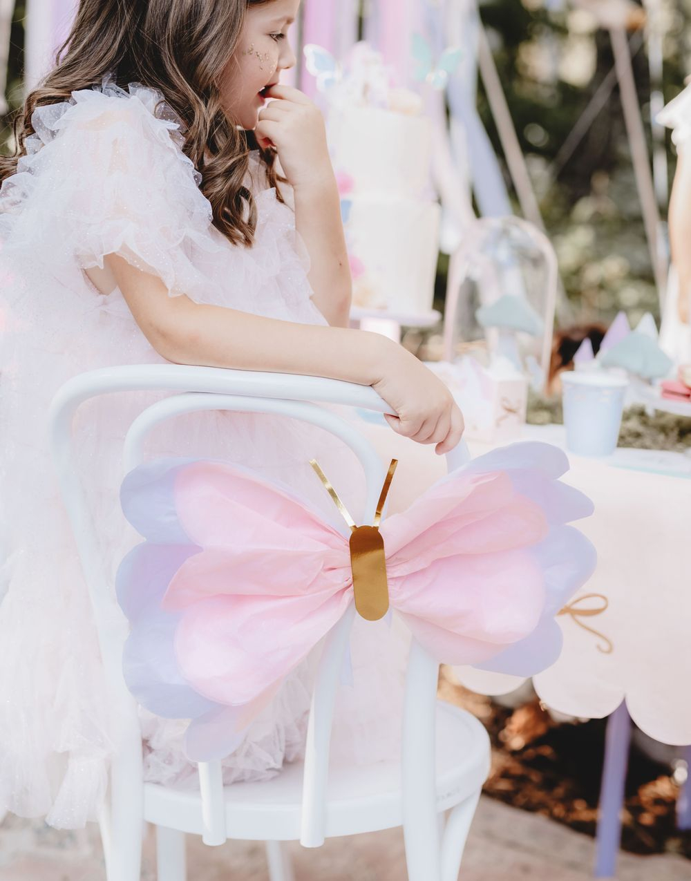 3 stk DIY Papir Sommerfugler 50x40 cm