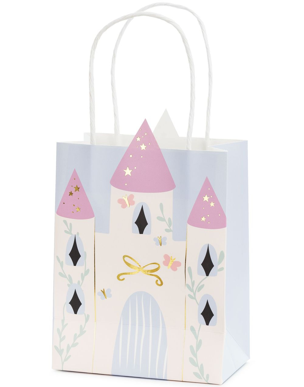 Eventyrlig Prinsesseslott Gavepose/Godtepose 14x20 cm