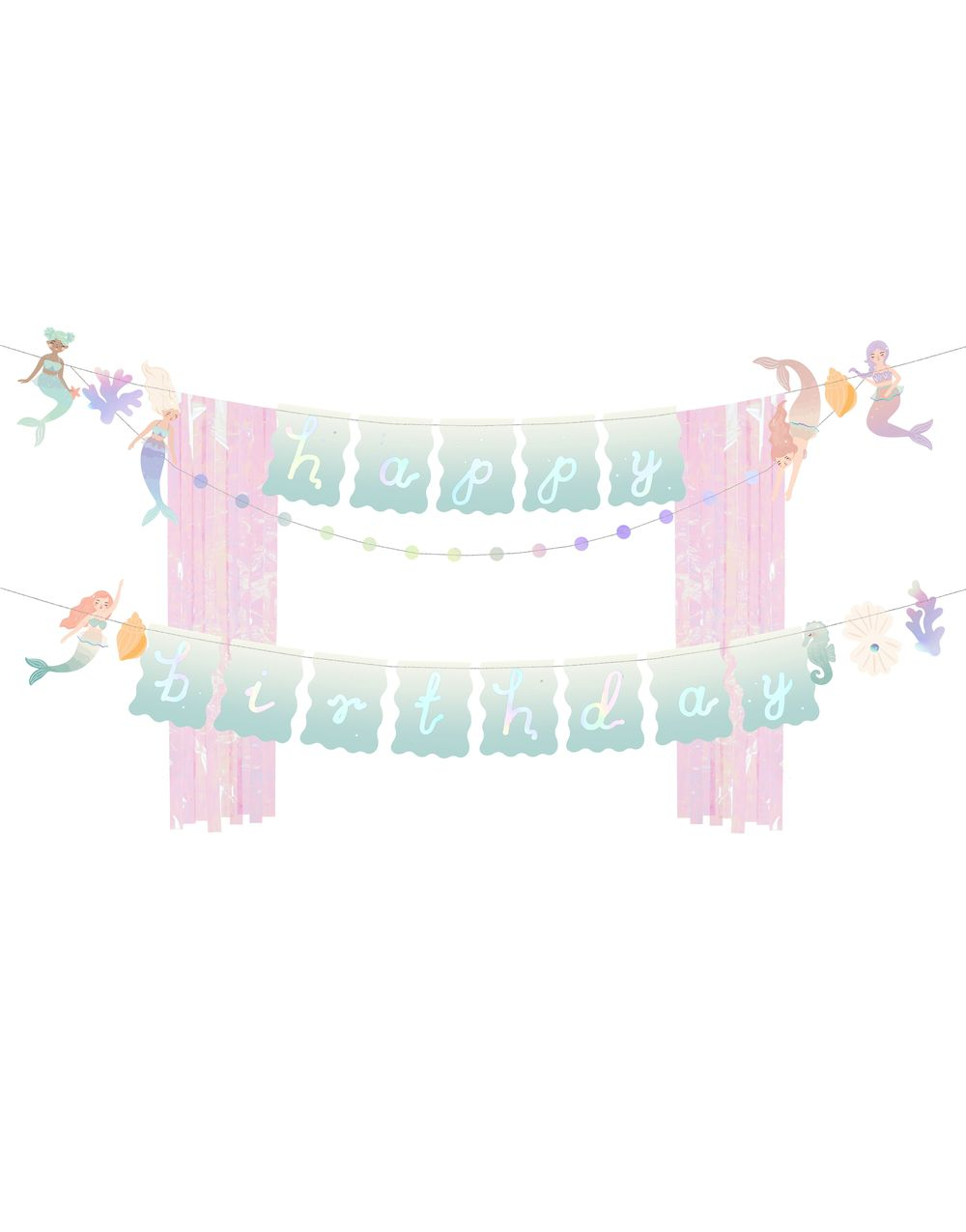 Havfrue Bursdagsbanner 130x100cm - Magisk Dekor til Undervannsfeiring!