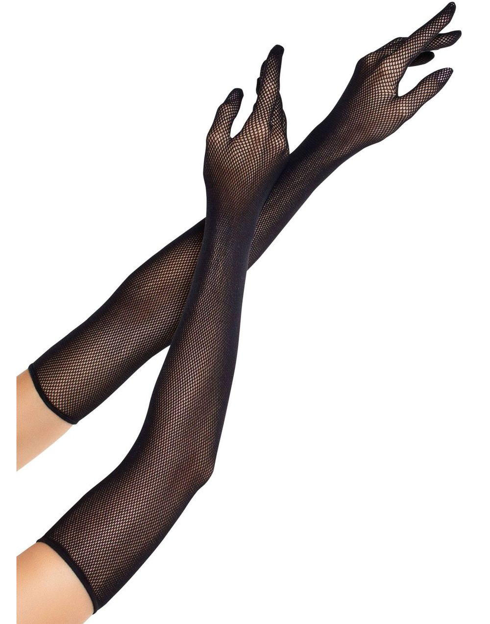 Lange Nettinghansker - Svart