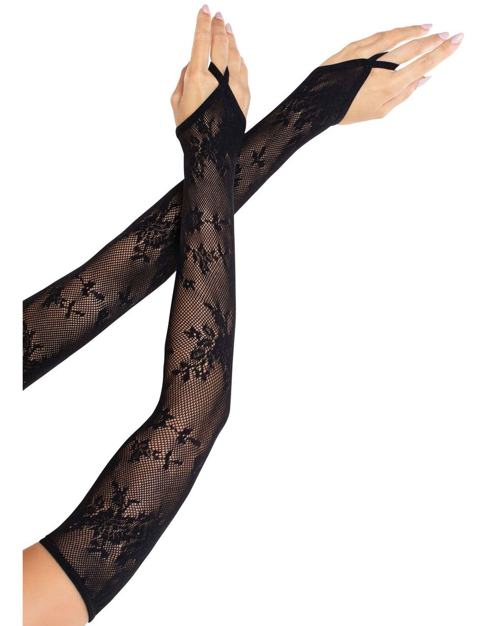 Lange Blonde-Netting Armvarmere - Svart