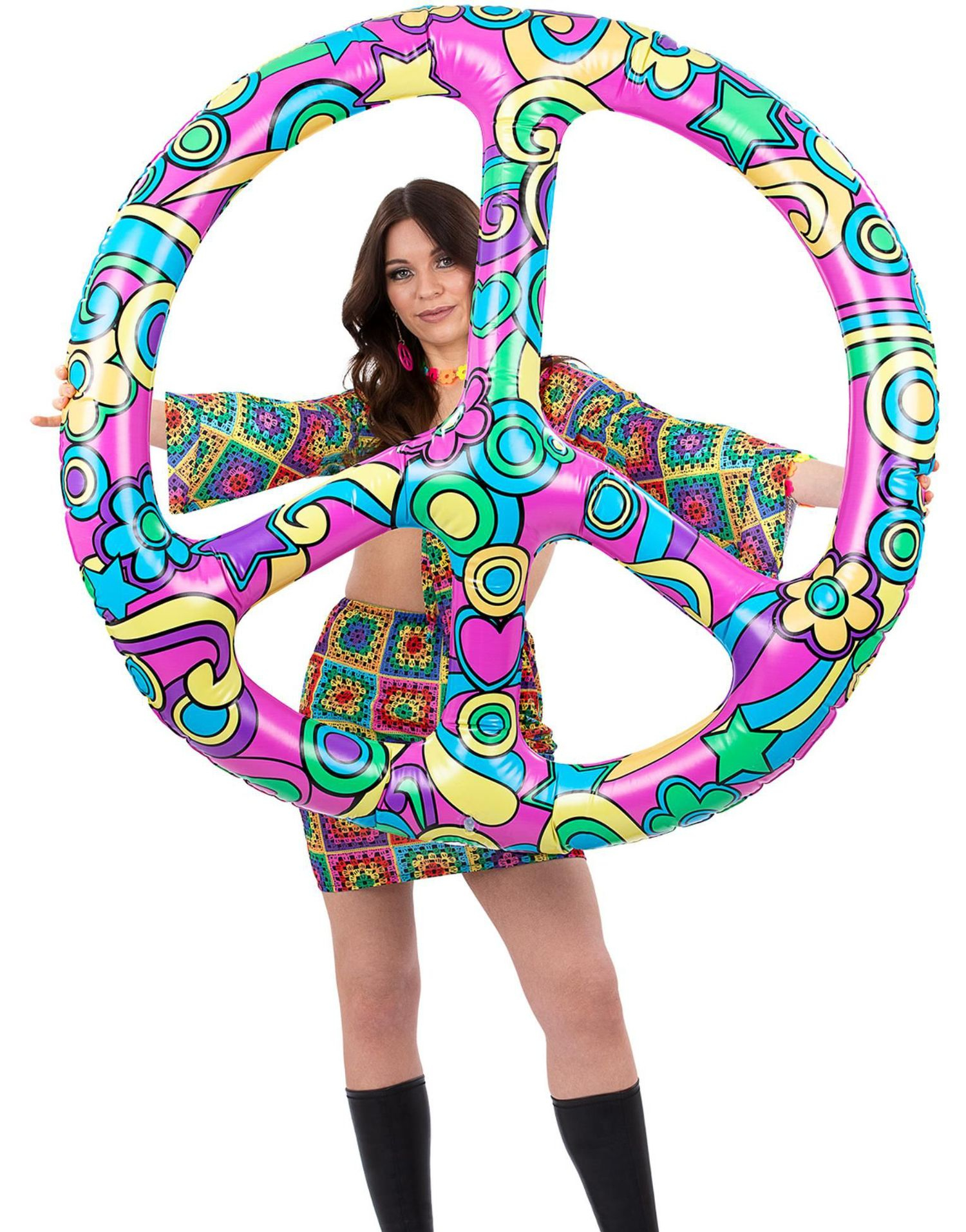 Stor Oppblåsbar Fredstegn 110 cm