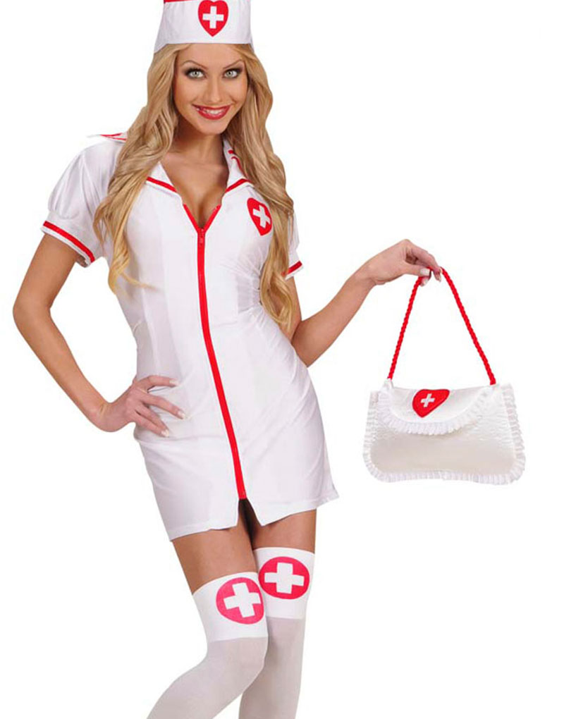 Hvit Sykepleier Kostymeveske