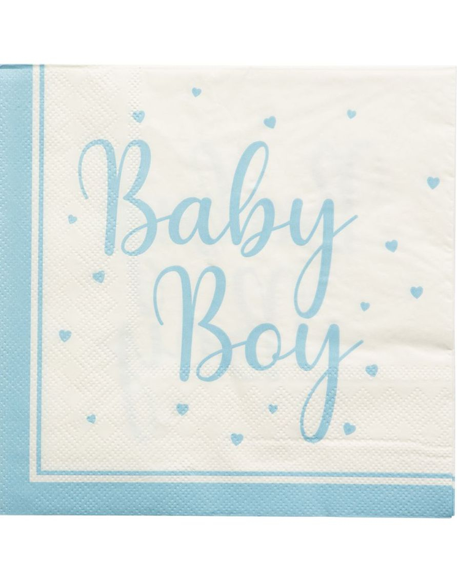 16 stk Baby Boy 3-Lags Servietter 33x33 cm