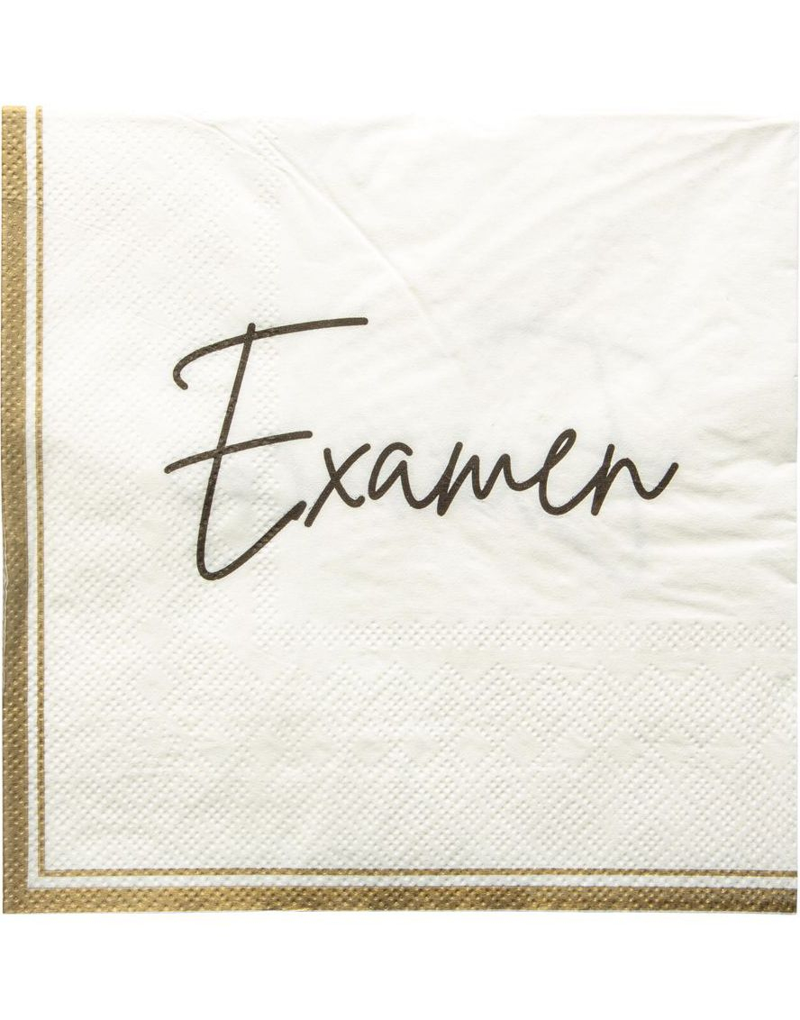 16 stk Examen 3-Lags Servietter 33x33 cm