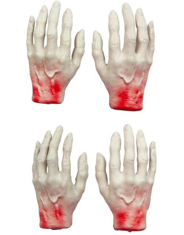 4 stk Blodige Hender