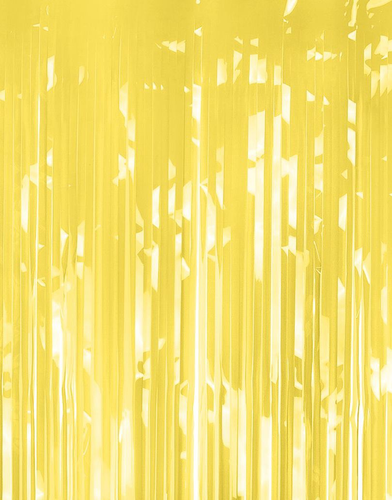 Lys Gul Partygardin/Glittergardin 100x200 cm