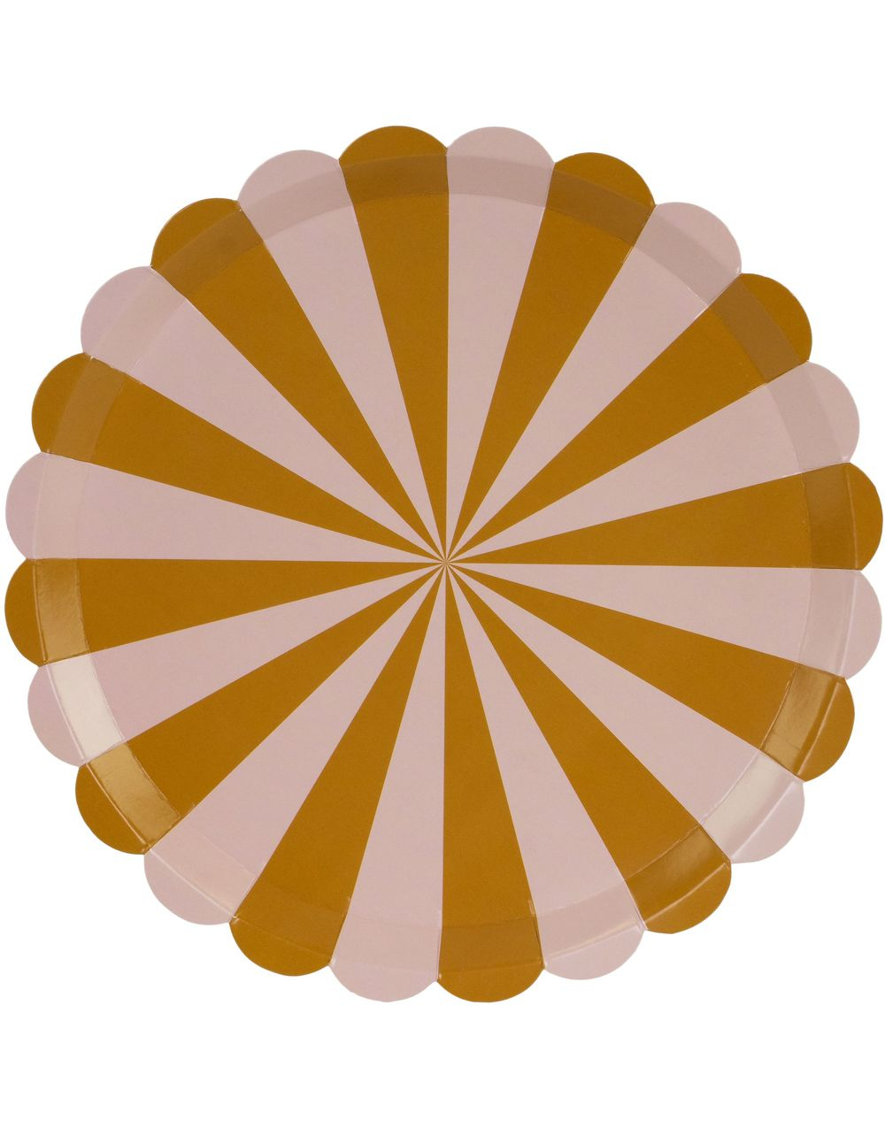 6 stk Stripete Papptallerkener 21 cm