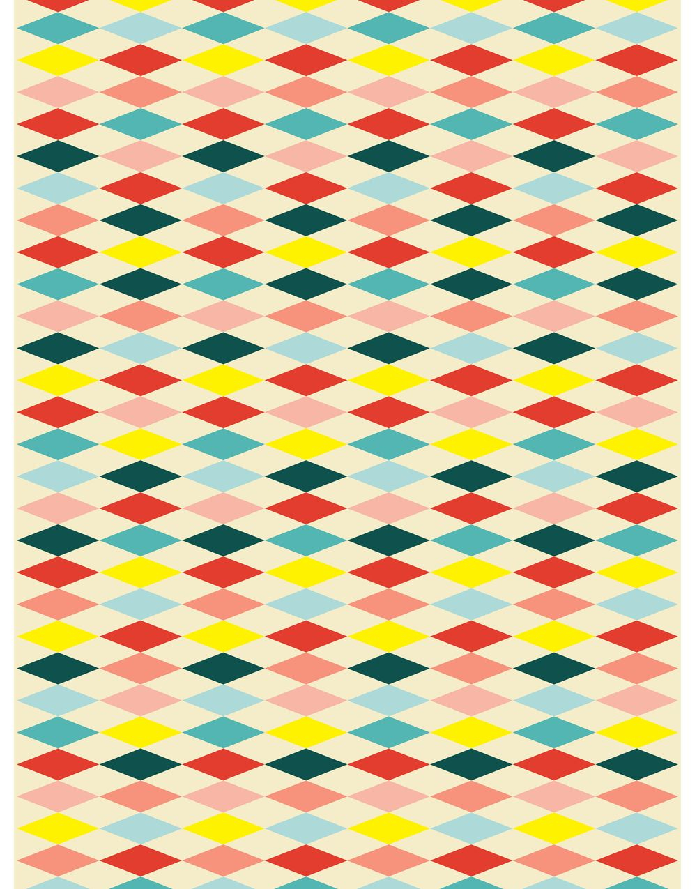 Papirduk Sirkus Diamant Mønster 120x180 cm - Circus Party
