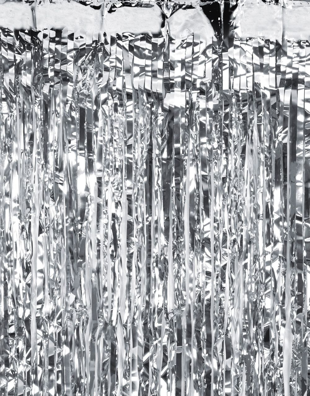 Sølvfarget Metalisk Partygardin/Glittergardin 100x200 cm