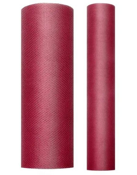 VINRØDT Tyll på Rull