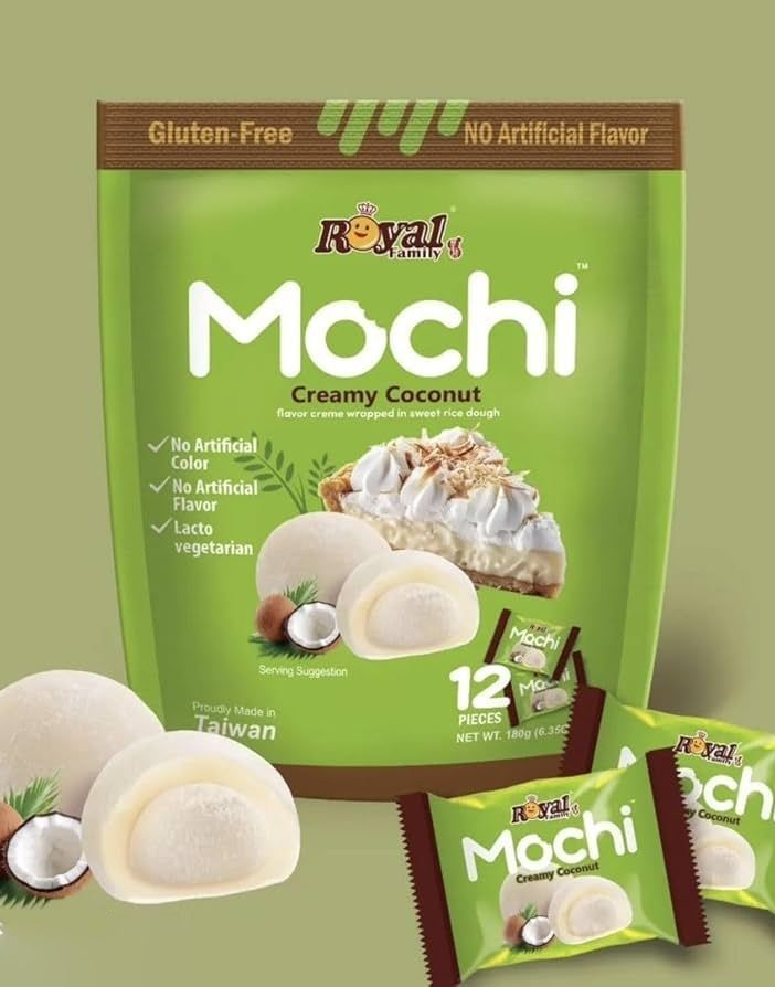 Royal Family Mochi Creamy Coconut - Mochi med Kremet Kokosfyll 120 gram (Taiwan)