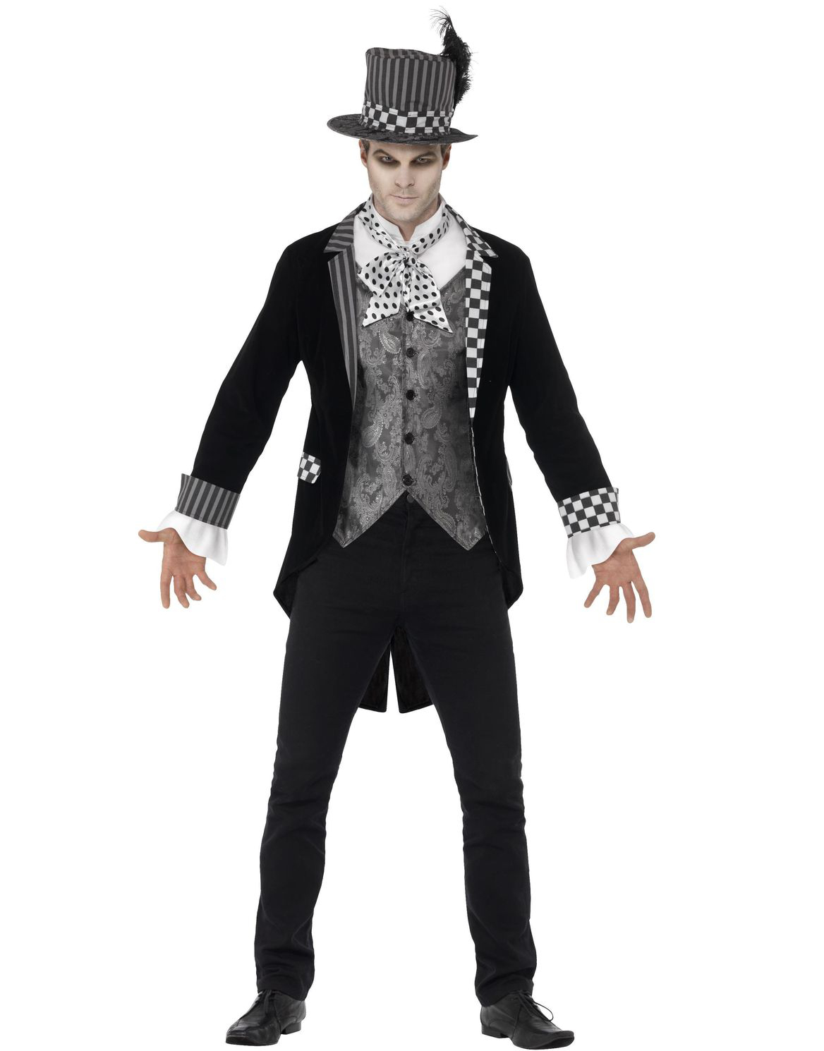 Dark Mad Hatter Inspirert Kostyme med Hatt til Mann