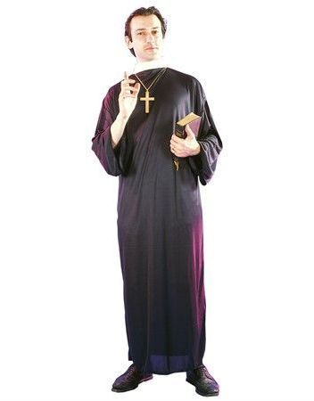 Svart Prestekostyme til Voksen