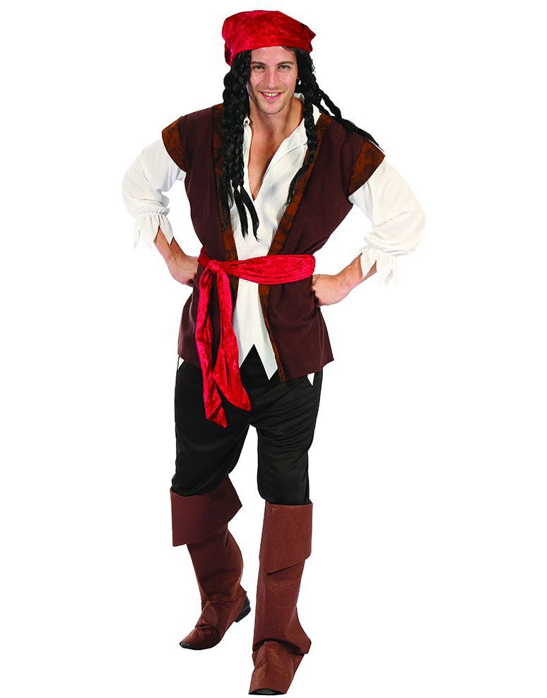 Piratkostyme til Mann 4 Deler